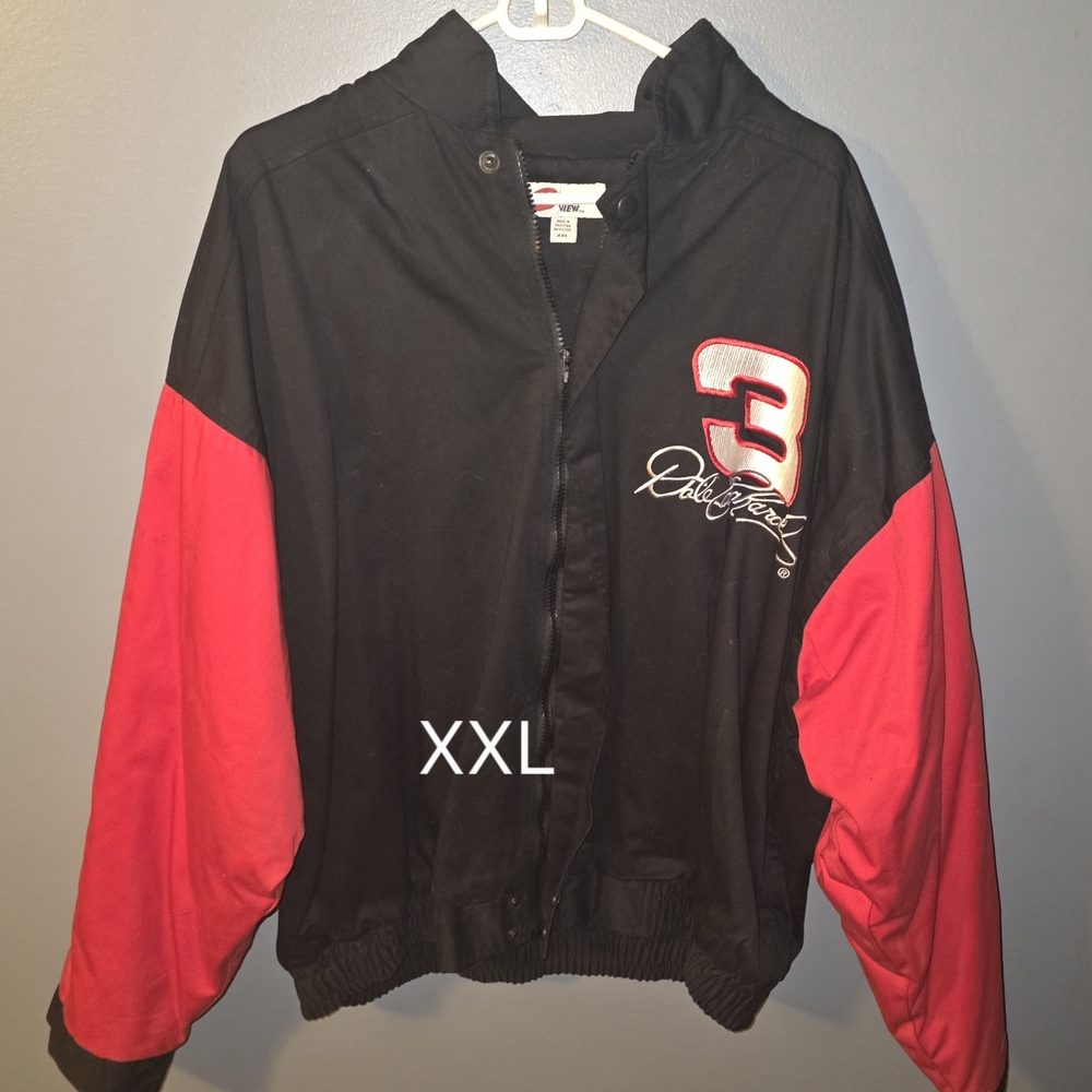 DALE EARNHARDT SR.  Performance Racing Jacket - Black with Red Sleeves